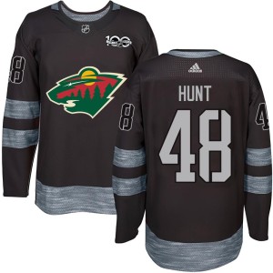 Minnesota Wild Daemon Hunt Official Black Authentic Adult 1917-2017 100th Anniversary NHL Hockey Jersey