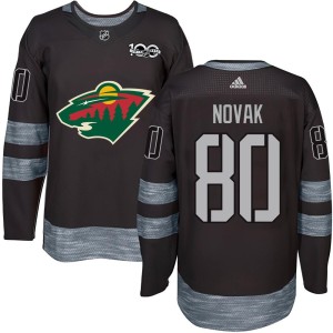 Minnesota Wild Pavel Novak Official Black Authentic Adult 1917-2017 100th Anniversary NHL Hockey Jersey