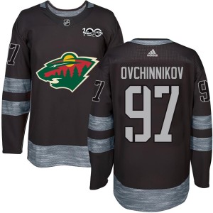 Minnesota Wild Dmitry Ovchinnikov Official Black Authentic Adult 1917-2017 100th Anniversary NHL Hockey Jersey
