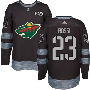 Minnesota Wild Marco Rossi Official Black Authentic Adult 1917-2017 100th Anniversary NHL Hockey Jersey