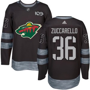 Minnesota Wild Mats Zuccarello Official Black Authentic Adult 1917-2017 100th Anniversary NHL Hockey Jersey