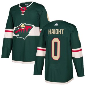 Minnesota Wild Hunter Haight Official Green Adidas Authentic Youth Home NHL Hockey Jersey
