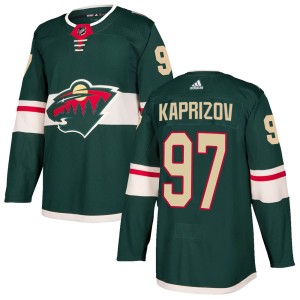 Minnesota Wild Kirill Kaprizov Official Green Adidas Authentic Youth Home NHL Hockey Jersey
