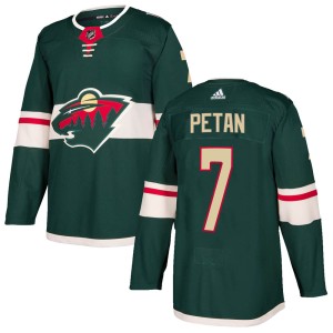Minnesota Wild Nic Petan Official Green Adidas Authentic Youth Home NHL Hockey Jersey