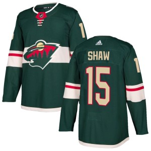 Minnesota Wild Mason Shaw Official Green Adidas Authentic Youth Home NHL Hockey Jersey