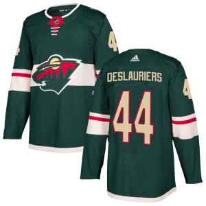 Minnesota Wild Nicolas Deslauriers Official Green Adidas Authentic Adult Home NHL Hockey Jersey