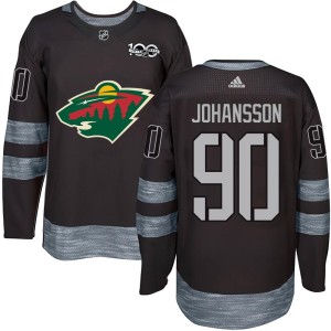 Minnesota Wild Marcus Johansson Official Black Authentic Youth 1917-2017 100th Anniversary NHL Hockey Jersey