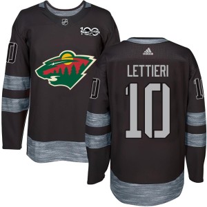 Minnesota Wild Vinni Lettieri Official Black Authentic Youth 1917-2017 100th Anniversary NHL Hockey Jersey