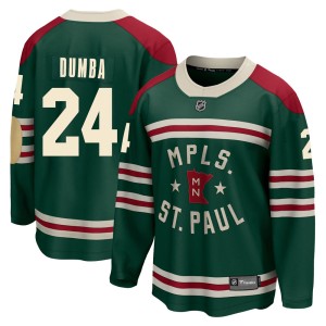 Minnesota Wild Matt Dumba Official Green Fanatics Branded Breakaway Youth 2022 Winter Classic NHL Hockey Jersey