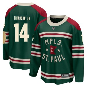 Minnesota Wild Joel Eriksson Ek Official Green Fanatics Branded Breakaway Youth 2022 Winter Classic NHL Hockey Jersey