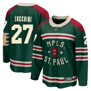 Minnesota Wild Jacob Lucchini Official Green Fanatics Branded Breakaway Youth 2022 Winter Classic NHL Hockey Jersey