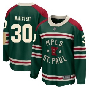 Minnesota Wild Jesper Wallstedt Official Green Fanatics Branded Breakaway Youth 2022 Winter Classic NHL Hockey Jersey