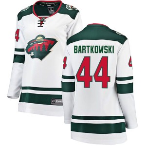 Minnesota Wild Matt Bartkowski Official White Fanatics Branded Breakaway Women's ized Away NHL Hockey Jersey