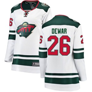 Minnesota Wild Connor Dewar Official White Fanatics Branded Breakaway Women's Away NHL Hockey Jersey