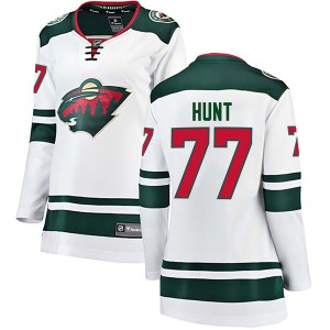 Minnesota Wild Brad Hunt Official White Fanatics Branded Breakaway Women's Away NHL Hockey Jersey