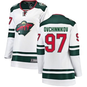 Minnesota Wild Dmitry Ovchinnikov Official White Fanatics Branded Breakaway Women's Away NHL Hockey Jersey