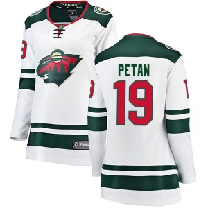 Minnesota Wild Nic Petan Official White Fanatics Branded Breakaway Women's Away NHL Hockey Jersey