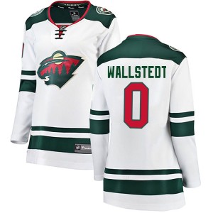 Minnesota Wild Jesper Wallstedt Official White Fanatics Branded Breakaway Women's Away NHL Hockey Jersey
