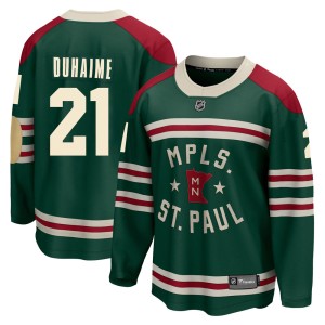 Minnesota Wild Brandon Duhaime Official Green Fanatics Branded Breakaway Adult 2022 Winter Classic NHL Hockey Jersey