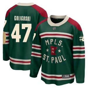 Minnesota Wild Alex Goligoski Official Green Fanatics Branded Breakaway Adult 2022 Winter Classic NHL Hockey Jersey