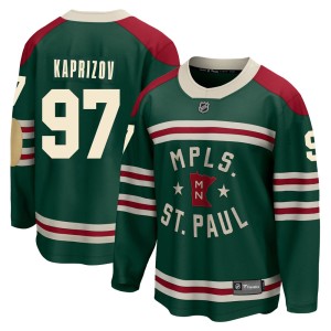 Minnesota Wild Kirill Kaprizov Official Green Fanatics Branded Breakaway Adult 2022 Winter Classic NHL Hockey Jersey