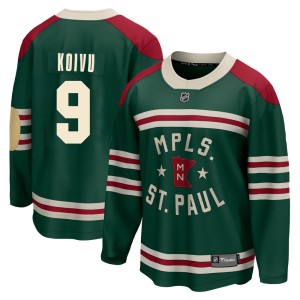 Minnesota Wild Mikko Koivu Official Green Fanatics Branded Breakaway Adult 2022 Winter Classic NHL Hockey Jersey