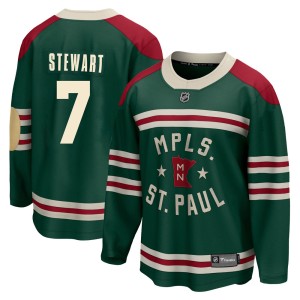 Minnesota Wild Chris Stewart Official Green Fanatics Branded Breakaway Adult 2022 Winter Classic NHL Hockey Jersey