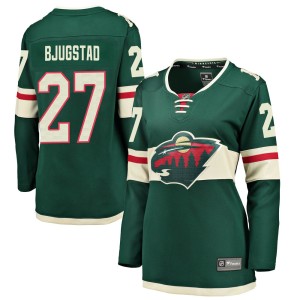 Minnesota Wild Nick Bjugstad Official Green Fanatics Branded Breakaway Women's Home NHL Hockey Jersey