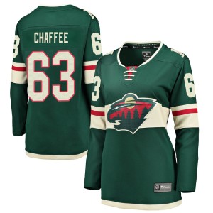 Minnesota Wild Mitchell Chaffee Official Green Fanatics Branded Breakaway Women's Home NHL Hockey Jersey