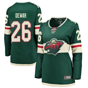 Minnesota Wild Connor Dewar Official Green Fanatics Branded Breakaway Women's Home NHL Hockey Jersey