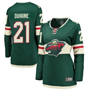 Minnesota Wild Brandon Duhaime Official Green Fanatics Branded Breakaway Women's Home NHL Hockey Jersey