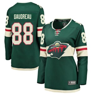 Minnesota Wild Frederick Gaudreau Official Green Fanatics Branded Breakaway Women's Home NHL Hockey Jersey