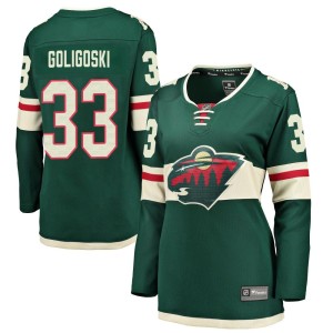 Minnesota Wild Alex Goligoski Official Green Fanatics Branded Breakaway Women's Home NHL Hockey Jersey
