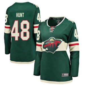 Minnesota Wild Daemon Hunt Official Green Fanatics Branded Breakaway Women's Home NHL Hockey Jersey