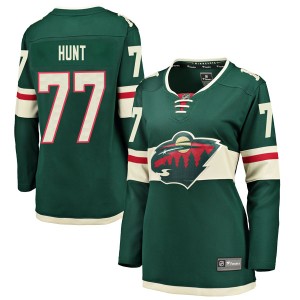Minnesota Wild Brad Hunt Official Green Fanatics Branded Breakaway Women's Home NHL Hockey Jersey