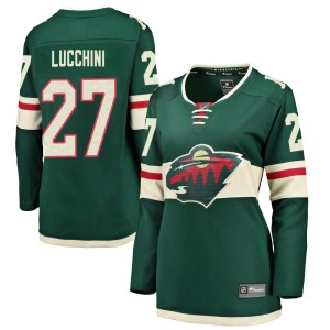 Minnesota Wild Jacob Lucchini Official Green Fanatics Branded Breakaway Women's Home NHL Hockey Jersey