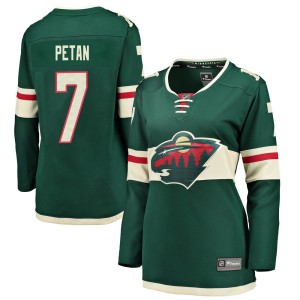 Minnesota Wild Nic Petan Official Green Fanatics Branded Breakaway Women's Home NHL Hockey Jersey