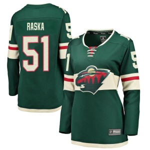 Minnesota Wild Adam Raska Official Green Fanatics Branded Breakaway Women's Home NHL Hockey Jersey