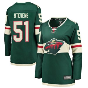 Minnesota Wild Nolan Stevens Official Green Fanatics Branded Breakaway Women's Home NHL Hockey Jersey