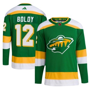 Minnesota Wild Matt Boldy Official Green Adidas Authentic Youth Reverse Retro 2.0 NHL Hockey Jersey