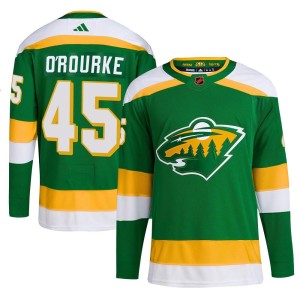 Minnesota Wild Ryan O'Rourke Official Green Adidas Authentic Youth Reverse Retro 2.0 NHL Hockey Jersey