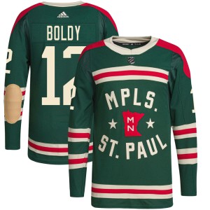 Minnesota Wild Matt Boldy Official Green Adidas Authentic Adult 2022 Winter Classic Player NHL Hockey Jersey