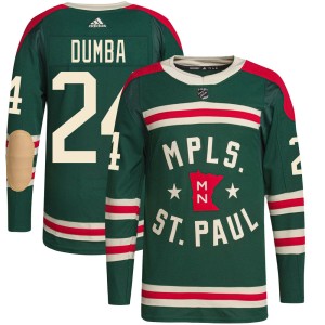 Minnesota Wild Matt Dumba Official Green Adidas Authentic Adult 2022 Winter Classic Player NHL Hockey Jersey