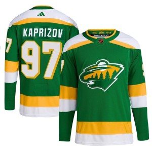 Minnesota Wild Kirill Kaprizov Official Green Adidas Authentic Adult Reverse Retro 2.0 NHL Hockey Jersey