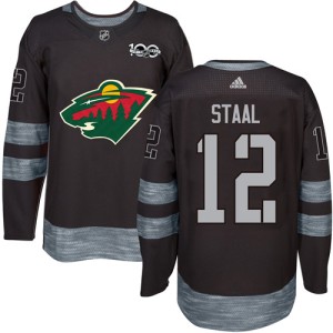 Minnesota Wild Eric Staal Official Black Adidas Authentic Adult 1917-2017 100th Anniversary NHL Hockey Jersey