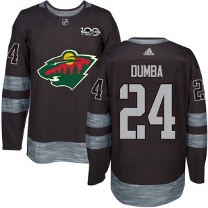 Minnesota Wild Matt Dumba Official Black Adidas Authentic Adult 1917-2017 100th Anniversary NHL Hockey Jersey