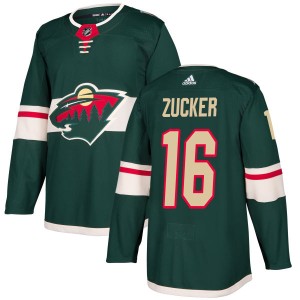 Minnesota Wild Jason Zucker Official Green Adidas Authentic Adult NHL Hockey Jersey
