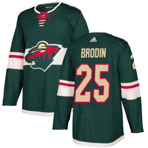 Minnesota Wild Jonas Brodin Official Green Adidas Authentic Adult NHL Hockey Jersey