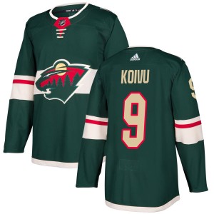 Minnesota Wild Mikko Koivu Official Green Adidas Authentic Adult NHL Hockey Jersey